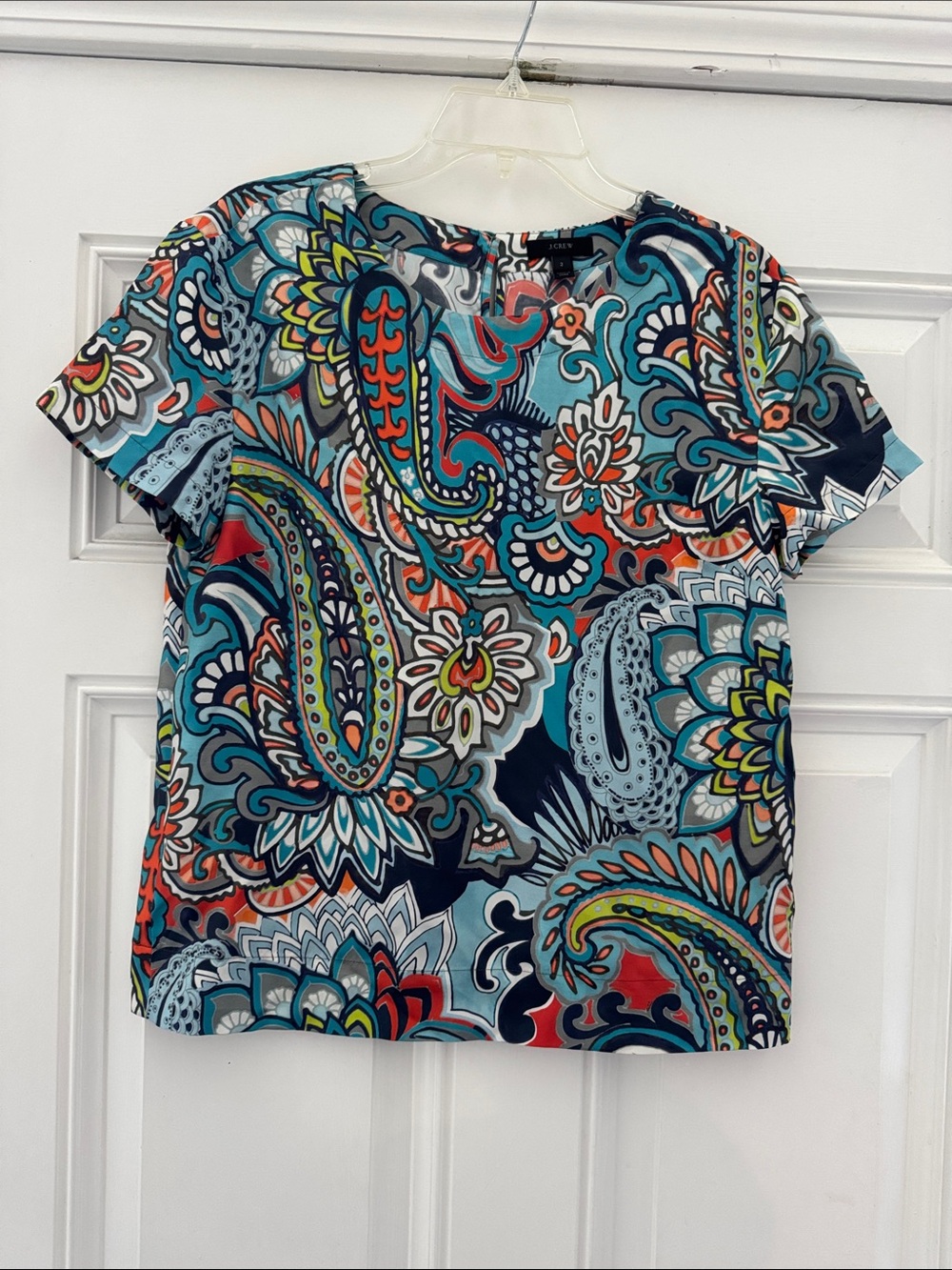 J. Crew Silk Paisley blouse